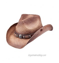 Peter Grimm Ltd Unisex Contraband Straw Cowboy Hat Brown One Size