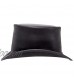 Voodoo Hatter El Dorado Unbanded Black or Brown Leather Top Hat