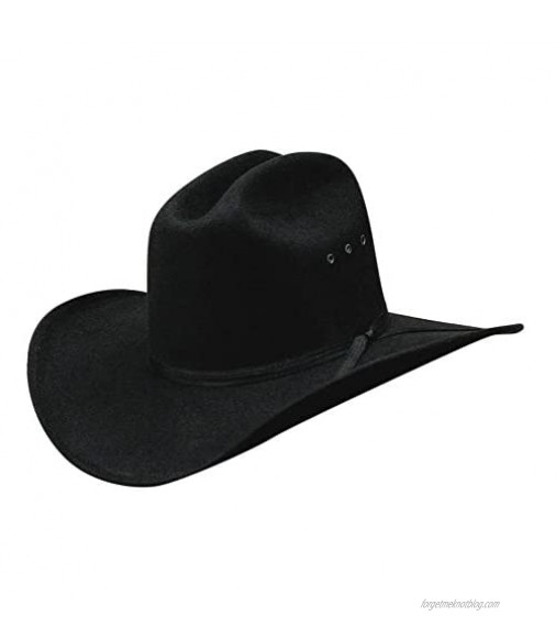 WESTERN EXPRESS All Black Faux Felt Cowboy Hat with Black Band