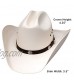 WESTERN EXPRESS Child’s Classic Cattleman Off White Straw Cowboy Hat Kid Size 55 (6 7/8)