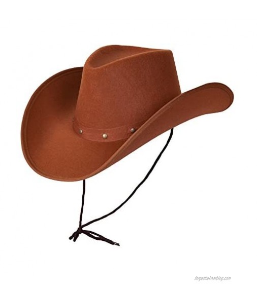 Wicked Costumes Adult Texan Cowboy Hat Brown Fancy Dress Party Accessory Country Western Rancher