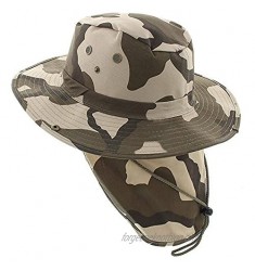 Boonie Bucket Hat Neck Flap Tactical Wide Brim Outdoor Military