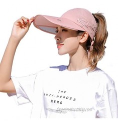 Casual Women's Sun hat UV Resistant Wide Brim hat Retractable Brim high Altitude Beach Hat Baseball Cap