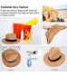 Maylisacc Sun Hats for Men Wide Brim Panama Hat Beach Hat Straw Hats for Men Sun Protection Foldable Men Fedora Hats UPF50