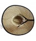 Men's Hecho EN Mexico Printed Band Wide Brim Straw Sun Hat/Life Guard/Farming/Out Door