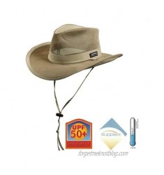 Mesh Crown Safari Sun Hat  3" Brim  Adjustable Chin Cord  UPF (SPF) 50+ Sun Protection