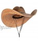 SOLID WING Oversized Western Cowboy Straw Hat