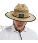 Straw Hats for Men Sun Protection Men's Straw Beach Hat for Summer Classic Wide Brim Lifeguard Sun Straw Hat UPF 50+