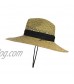 Vented Straw Lifeguard Sun Hat w/ 4.5-inch-Wide Brim & Chin Strap – One Size
