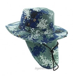 Wide Brim Outdoor Safari Summer Sun Hat with Neck Flap