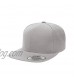 6-Panel Structured Flat Visor Classic Snapback (6089) Silver OS
