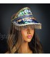 Sequin Sun Hat Visor Rhinestones Gems Hat Chain Mardi Gras New Orleans Party Luxury Steampunk Visor Hats for Women