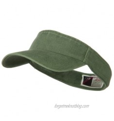 Washed Pigment Dyed Cotton Twill Flex Sun Visor - Olive Green W38S31F