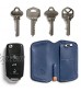 Bellroy Key Cover 2nd Edition (Leather Key Cover Holds 2-4 Keys) - Marine Blue
