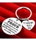 Coworker Appreciation Gift Keychain Thank You Gifts for Colleague Boss PM Manager Employee Motivation Present Goodbye Farewell Going Away Retirement Thanksgiving Christmas Gifts for Coach Teacher