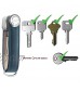 Crazy Horse Leather Key Organizer Compact Key Holder with Stainless Steel Screws