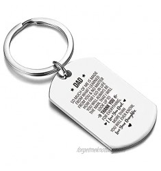 Dad I Love You Stainless Steel Keychain Keyring  Dad Gifts from Daughter  Father's Day Birthday Christmas Gift