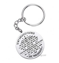 Dad Keychains Fathers Day Gift for Dad from Kids Daddy Keychain Father Present