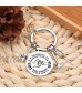 Grandpa Grandfather Keychain from Granddaughter Father's Day Birthday Christmas Favor for Grandpa Stainless Steel Pendant Keychain