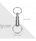 Onwon 2 Pieces Quick Release Keychain Detachable Pull Apart Key Rings Keychains Removable Handy Keying Double Spring Split Snap Seperate Chain Lock Holder Convenient Accessory