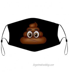 Confused Filth Eyes Poo Emoticon Poop Face Toilet Smell Signs Symbol Symbols Crap Abstract Unisex Washable and Reusable Warm Face Protection for Outdoor
