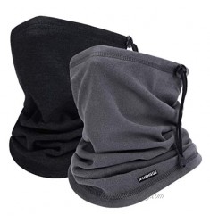N-MENGGE Scarf mask with Fleece (2PCS) Ski Mask (Adjustable) Neck Warmer for Cold Weather