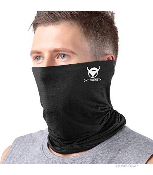 OVEYNERSIN Ice Silk Face Gaiter Scarf Breathable Cooling Cover Neck Gaiters Face Mask For Men &Women