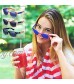 6 Pairs American Sunglasses Patriotic Sunglasses Classic 80s USA Flag Sunglasses American Retro Sunglasses for Men and Women 4th of July Independence Day