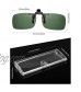 6 Pieces Clip-on Plastic Sunglasses Lenses Flip Up Rectangle Sunglasses Glasses Lens with 6 Pieces Transparent Box