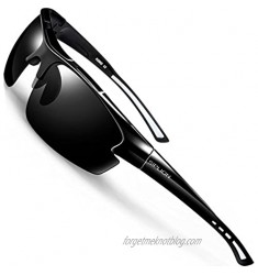 SIPLION Men's Polarized Sunglasses Sports Glasses for Cycling Fishing Golf TR90 Superlight Frame