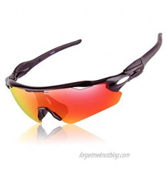 Sports Polarized Riding Running Sunglasses Changeable Lenses for Baseball Driving Fishing Golf Baseball Golf