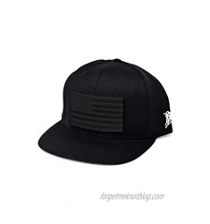 Branded Bills 'Midnight Salute' Black Leather Patch Classic Snapback Hat - One Size Fits All