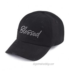 Snapback Hat Distressed Black Blessed Black by Bloomouflage