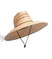 TopHeadwear Ultra 5 Wide Brim Straw Sun Hat w/Panel Holes - Natural
