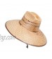 TopHeadwear Ultra 5 Wide Brim Straw Sun Hat w/Panel Holes - Natural