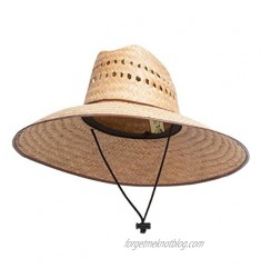 TopHeadwear Ultra 5" Wide Brim Straw Sun Hat w/Panel Holes - Natural