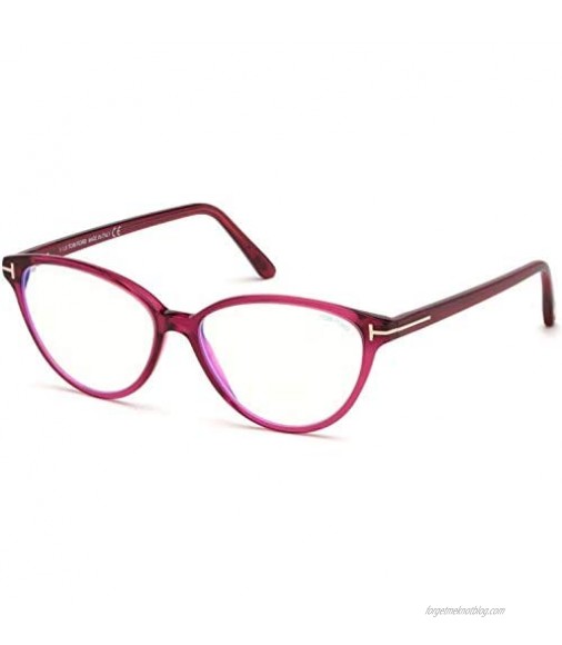Eyeglasses Tom Ford FT 5545 -B 075 Shiny Transp. Fuchsia Rose Goldt Logo/B