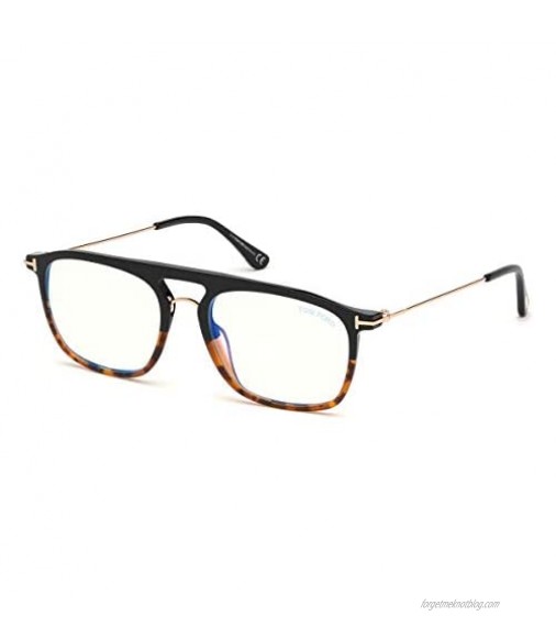 Eyeglasses Tom Ford FT 5588 -B 005 Shiny Black & Vintage Havana Rose Gold/Blu
