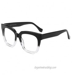Firmoo Blue Light Blocking Glasses  Oversize Square Computer Eyewear  Anti Eyestrain Anti Glare Eyewear for Women Men