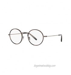 Oliver Peoples ELLERBY OV1250T - 5289 Eyeglass Frame BLACK HORN/NEW ANTIQUE w/Clear Demo Lens 46mm