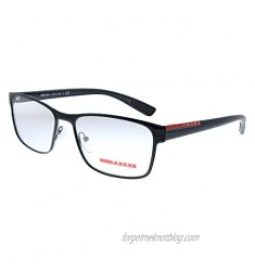 Prada Linea Rossa Lifestyle PS 50GV 1AB1O1 Black Metal Rectangle Eyeglasses 55mm