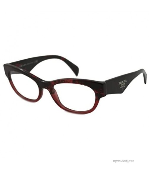 Prada PR13QV Eyeglasses-RO0/1O1 Red Havana Grad Red-52mm