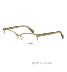 Prada Pr60pv Eyeglasses Ma11o1 Brushed Pale Gold Demo Lens 54 17 140