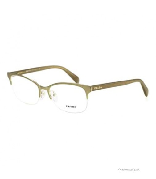 Prada Pr60pv Eyeglasses Ma11o1 Brushed Pale Gold Demo Lens 54 17 140