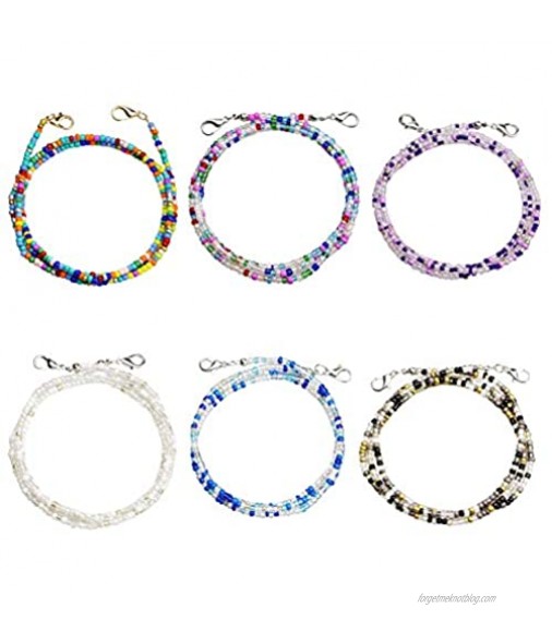 6-12 Pcs Bead Face Mask Lanyard Beads Mask Chains Strap Mask Holders Chains for Women