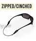 Cablz Colorz Zipz Adjustable Eyewear Retainer | Adjustable Lightweight Low Profile Off-The-Neck Eyewear Retainer Coated Stainless (Orange/White 14-Inch)