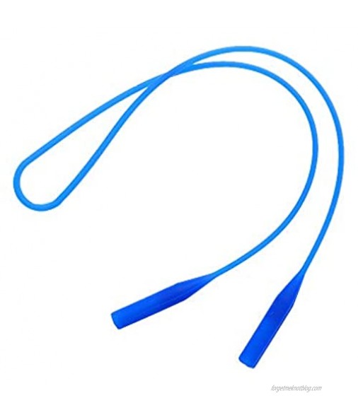 Lanmino Silicone Eyeglasses Straps 2pcs Adjustable Elastic Cord Holder Band Anti Slip Sunglasses String Ropes Glasses Chain(Dark Blue)