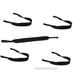 LGEGE 5 Pcs Neoprene Elastic Retainer Strap Bander Holder for Eyeglasses and Sunglass Eyeware Bander Colorful