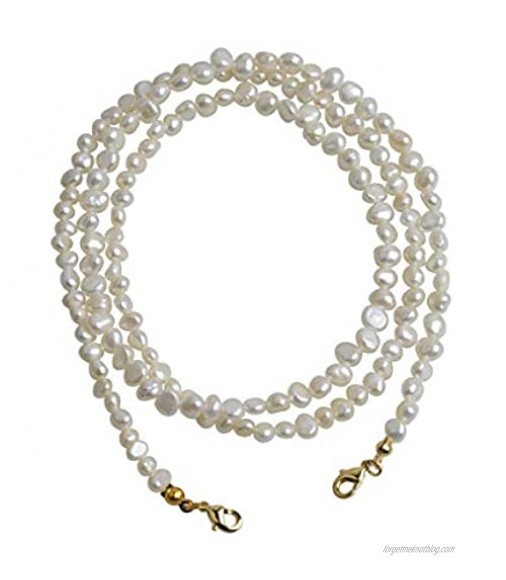 Qordelia Genuine Natural Baroque Pearl Necklace Bracelet Sunlasses Chain for Women Girls Kids