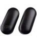 Dual Glasses Case for Two Frames - Classic Clamshell 2 Eyeglasses Case - Built-in Mirror (Black)